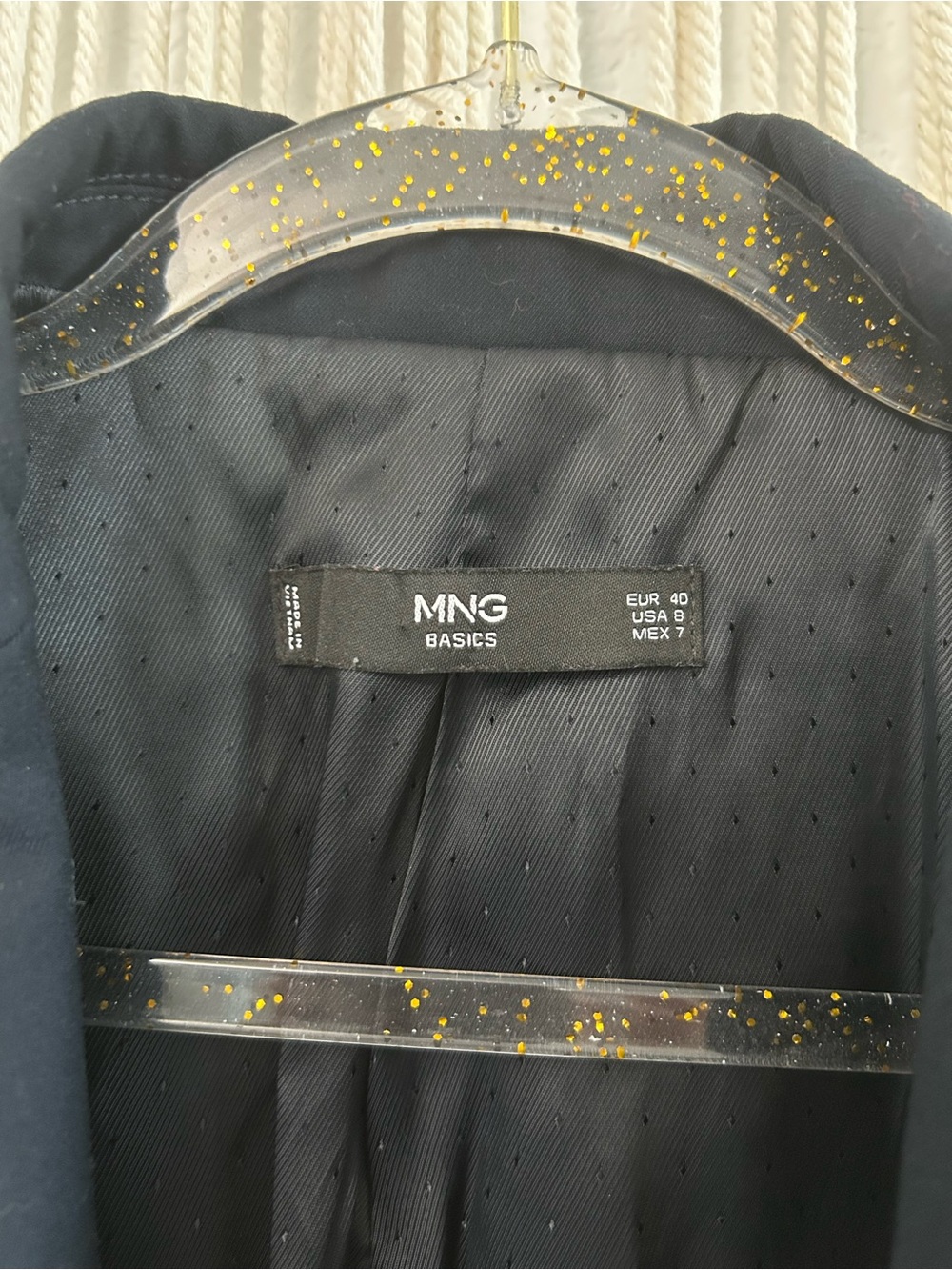 Mango MNG Navy One-Button Tailored Blazer | Classic Office Career Jacket - Picture 10 of 16